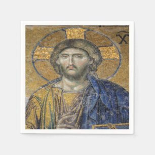 Guardanapo De Papel Cristo Pantocrator Mosiac Hagia Sophia