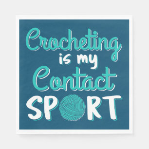 Guardanapo De Papel Crocheting É Meu Esporte De Contato