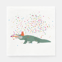 Guardanapo De Papel Crocodilo de Alligador - Animais com Festa