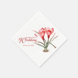 Guardanapo De Papel Crocus Watercolor Red Casamentons