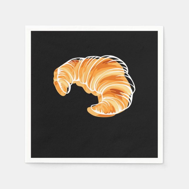 Guardanapo De Papel Croissant France Travel Eiffel Tower (Frente)