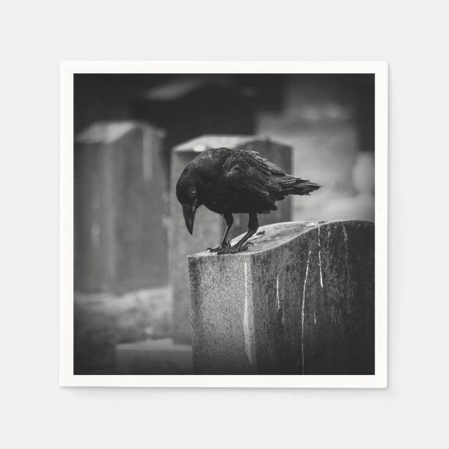 Guardanapo De Papel Crow do Cemitério de Queda (Frente)