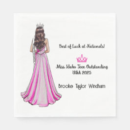 Guardanapo De Papel Crowning Queens Pageant Send-off Party Napkins