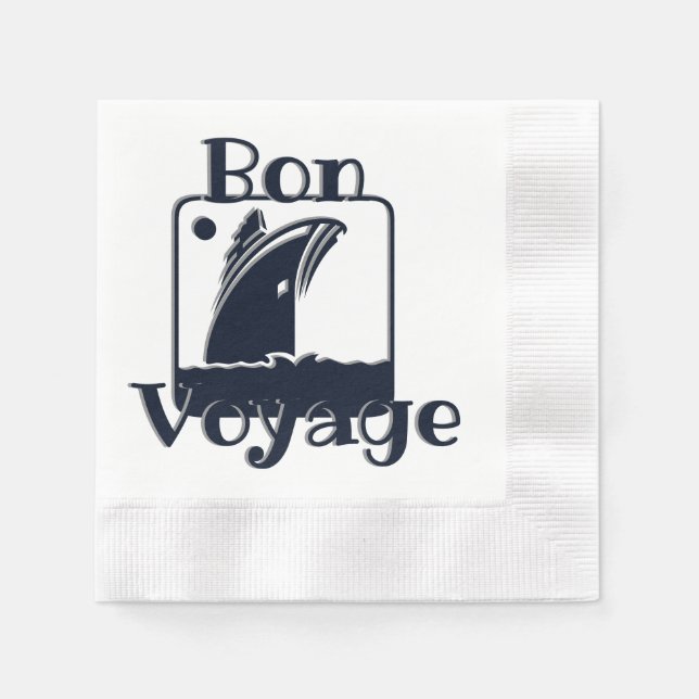 Guardanapo De Papel Cruise Ship Bon Voyage (Frente)