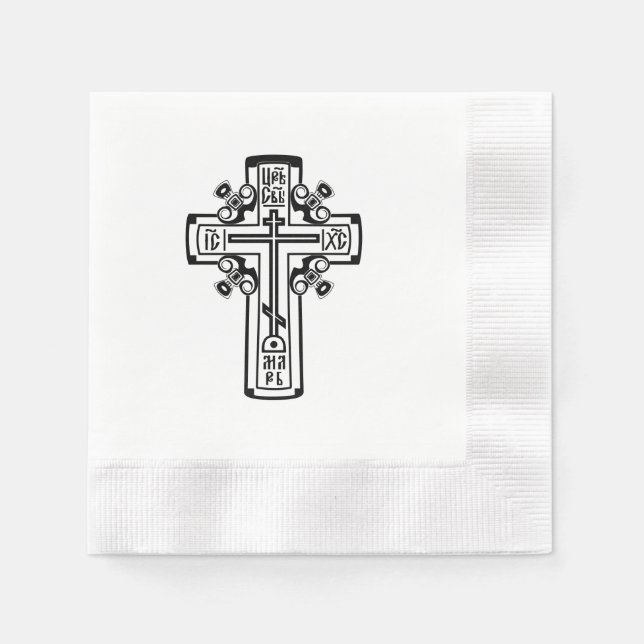 Guardanapo De Papel Cruz Cristã Ortodoxa (Frente)