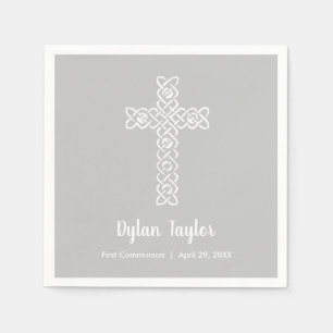 Guardanapo De Papel Cruz   Platinum Community Baptism Christening