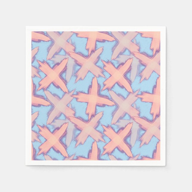 Guardanapo De Papel Cruza a papelada em azul. (Frente)