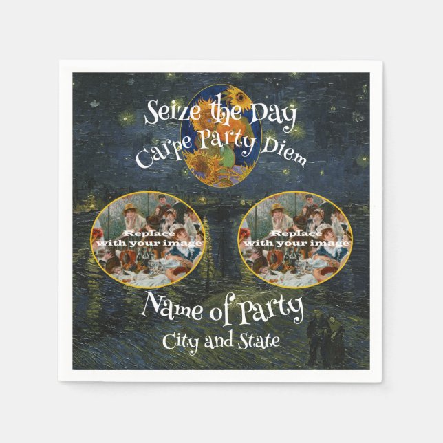 Guardanapo De Papel Cruzeiro de férias de aniversário da Reunião do Se (Frente)