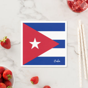 Guardanapo De Papel Cuba e Cuba Bandeira na moda e fãs do esporte