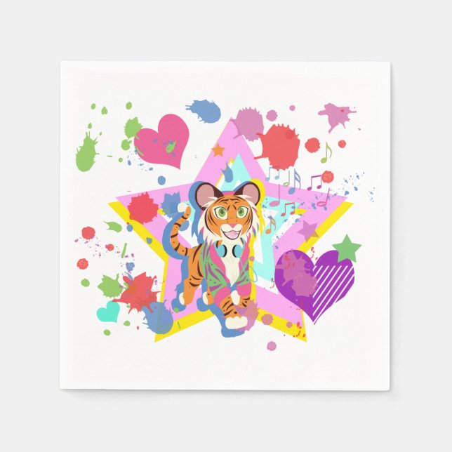 Guardanapo De Papel Cubo Tigre (Frente)