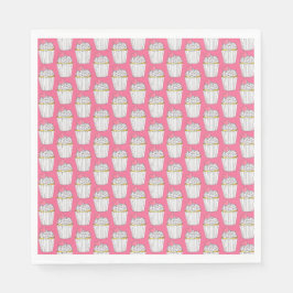 Guardanapo De Papel Cupcake Cor-de-Rosa-fosco borrifa o amor do desert