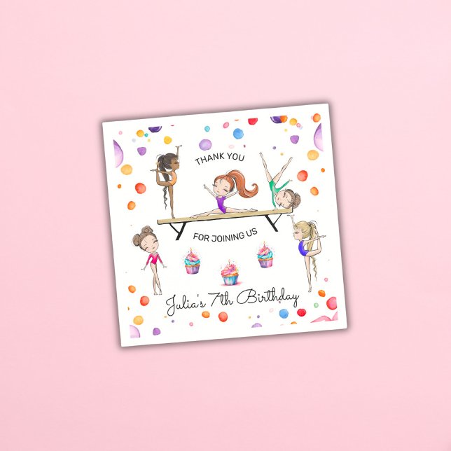 Guardanapo De Papel Cupcake de ginástica e Festa de aniversário de bal (Criador carregado)