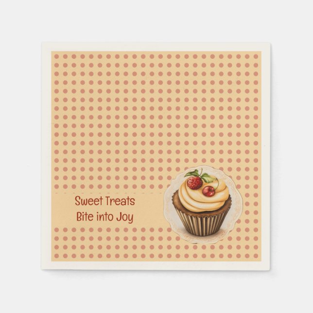 Guardanapo De Papel Cupcakes e pontos (Frente)