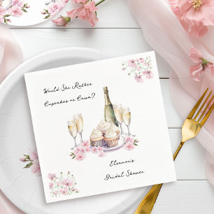 Guardanapo De Papel Cupcakes ou Cava Floral Champanhe Bridal Shower