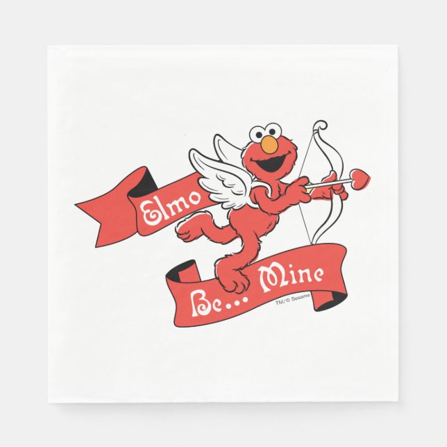 Guardanapo De Papel Cupid do Namorados Elmo (Frente)