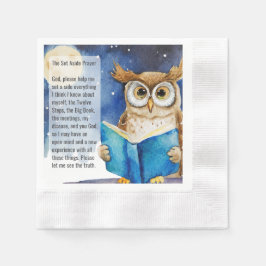 Guardanapo De Papel Custom AA Prayer Napkin | Sober Owl Big Book