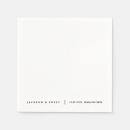 Guardanapo De Papel Custom Modern Minimalistic Wedding