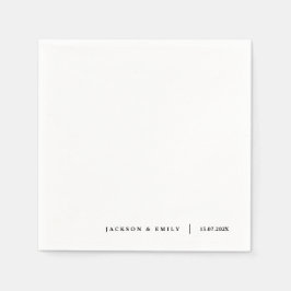 Guardanapo De Papel Custom Modern Minimalistic Wedding