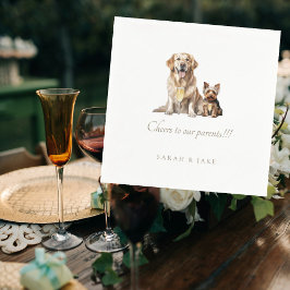 Guardanapo De Papel Custom Pet Wedding Cheers to our Parents Napkins 