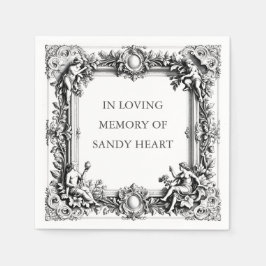 Guardanapo De Papel Custom Victorian Scroll Frame – Elegant funeral