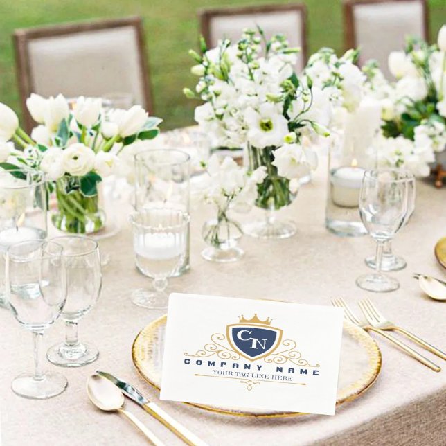 Guardanapo De Papel Customize Luxury hotel business or restaurant logo (Criador carregado)