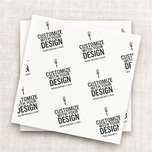 Guardanapo De Papel Customized Company Branded Custom Minimalist  (Criador carregado)