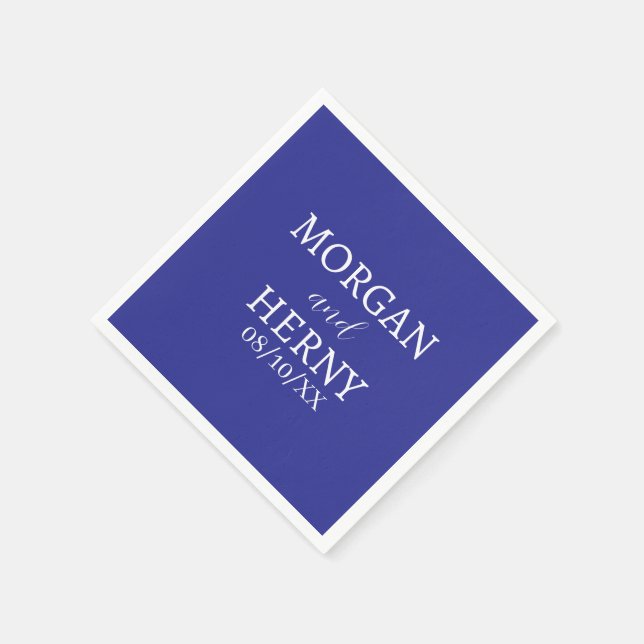 GUARDANAPO DE PAPEL CUSTOMIZED NAME STYLISH MODERN  WEDDING  (Canto)