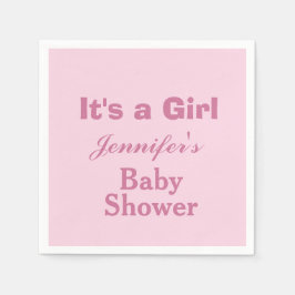 Guardanapo De Papel Cuta rosa macia elegante É um Chá de fraldas femin