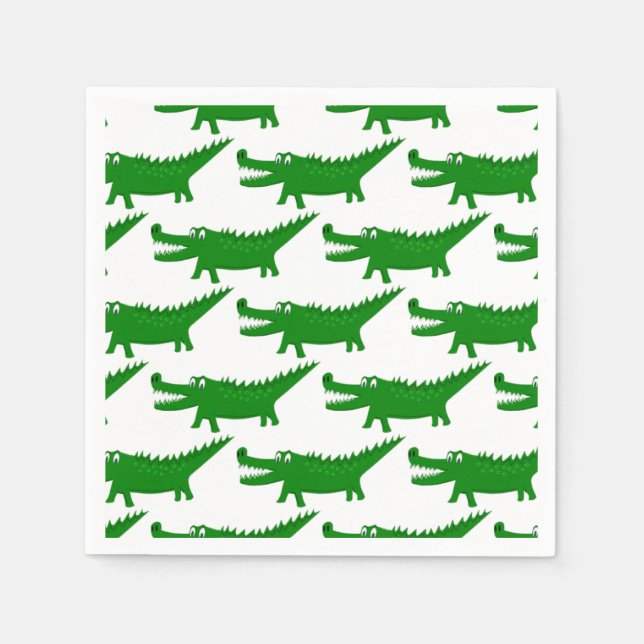 Guardanapo De Papel  Cute Alligator Drawing (Frente)