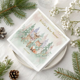Guardanapo De Papel Cute Baby It's Cold Outside Winter Woodland