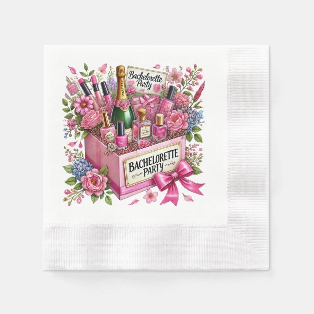 Guardanapo De Papel Cute Bachelorette party (Frente)