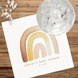 Guardanapo De Papel Cute Boho Arco-Íris Gênero Chá de fraldas neutro