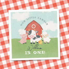 Guardanapo De Papel Cute Boys Farm Animal Cowboy Birthday