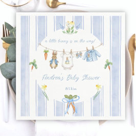 Guardanapo De Papel Cute Bunny Boy Clothesline Baby Shower