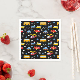 Guardanapo De Papel Cute Cartoon Vehicles Pattern 