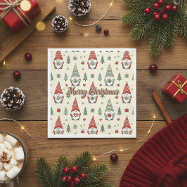 Guardanapo De Papel Cute Christmas Gnome Scandinavian Paper Napkins