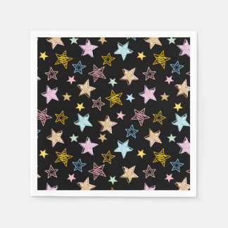Guardanapo De Papel Cute Colorful Pastel Stars Pattern
