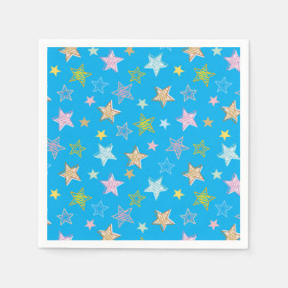 Guardanapo De Papel Cute Colorful Pastel Stars Pattern