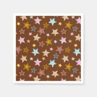 Guardanapo De Papel Cute Colorful Pastel Stars Pattern