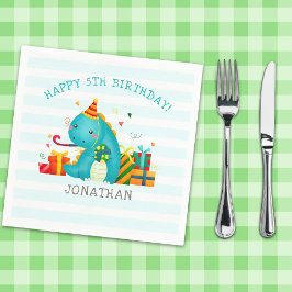 Guardanapo De Papel Cute Dinosaurs Stomp Chomp and roar birhtday Kids