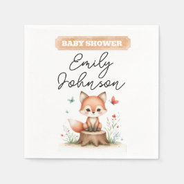 Guardanapo De Papel Cute fox baby shower
