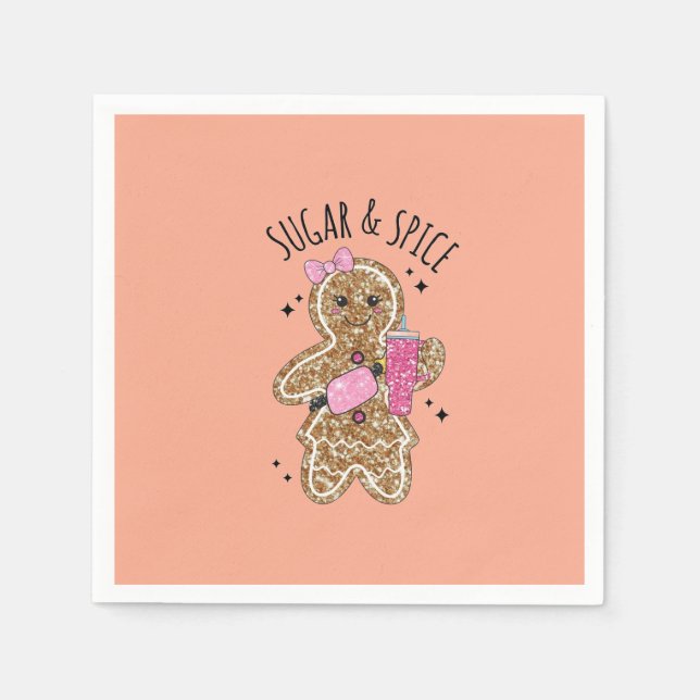 Guardanapo De Papel Cute girly gingerbread plates (Frente)