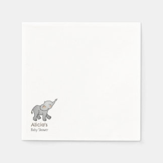 Guardanapo De Papel Cute Hand Drawn Little Elephant Baby Shower