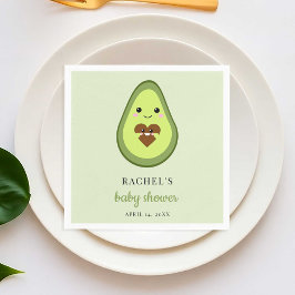 Guardanapo De Papel Cute Kawaii Avocado Chá de fraldas Grávida Fiesta