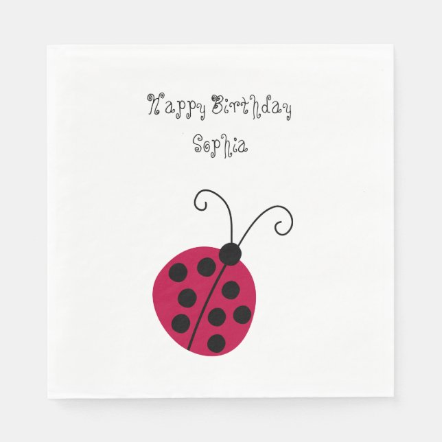 Guardanapo De Papel Cute Ladybug (Frente)