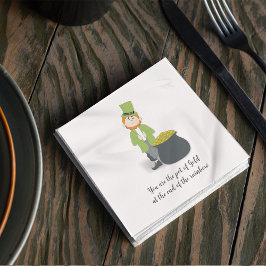Guardanapo De Papel Cute Lucky Leprechaun Personalizado