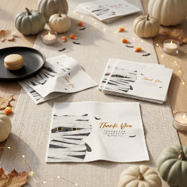 Guardanapo De Papel Cute Mummy Cat Halloween Thank You