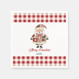 Guardanapo De Papel Cute Personalized Santa Christmas Holiday