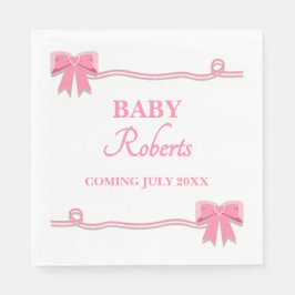 Guardanapo De Papel Cute Pink Heart Girl Baby Shower