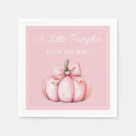 Guardanapo De Papel Cute Pink Pumpkin Girl Baby Shower